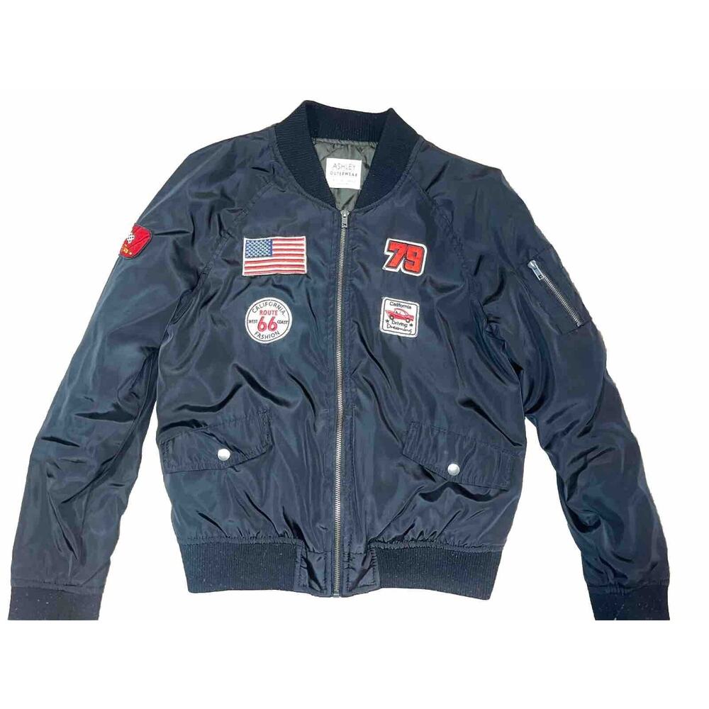 ASHLEY By 26 International Outerwear Racing Jacket Embroidered- Size S - Women’s